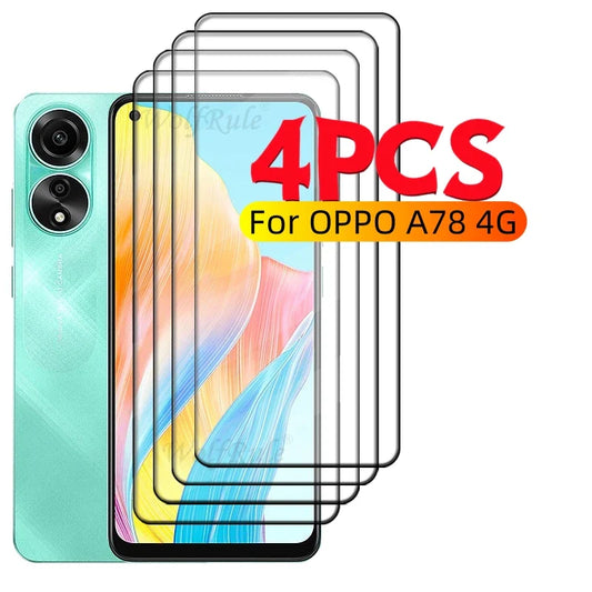 1/2/3/4PCS Full Cover Glass For OPPO A78